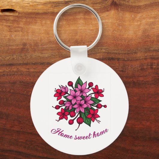Cosy bright floral sleutelhanger (Achterkant)