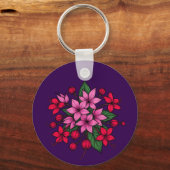 Cosy bright floral sleutelhanger (Voorkant)