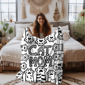Cosy Cat Mom voor kattenliefhebbers Fleece Deken