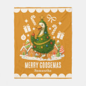Cosy Christmas Tree Goose | Grappige vakantie Fleece Deken (Voorkant)