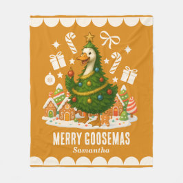 Cosy Christmas Tree Goose | Grappige vakantie Fleece Deken
