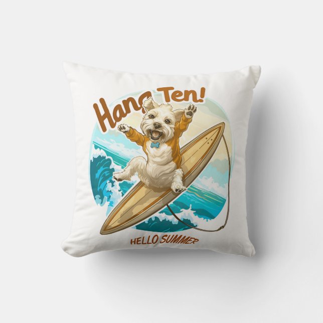 Cosy Coastal Pup Kussen (Voorkant)