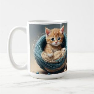 Cosy Cuddles: de wollige retraite van de kitten Koffiemok
