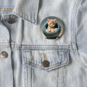 Cosy Cuddles: de wollige retraite van de kitten Ronde Button 5,7 Cm (In situ)