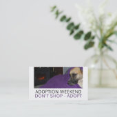 Cosy Dog, Pet Adoption Event Advertising Visitekaartje (Staand voorkant)