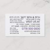 Cosy Dog, Pet Adoption Event Advertising Visitekaartje (Achterkant)