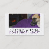 Cosy Dog, Pet Adoption Event Advertising Visitekaartje (Voorkant)