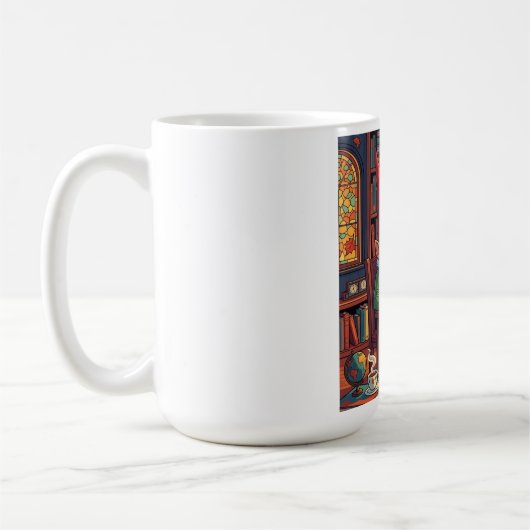 Cosy gnome doing his gnomework koffiemok (Links)