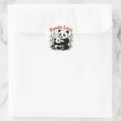 Cosy Panda Terug naar school Ronde Sticker (Tas)