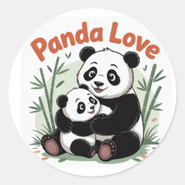Cosy Panda Terug naar school Ronde Sticker