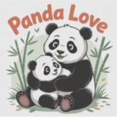 Cosy Panda Terug naar school Sticker (Voorkant)