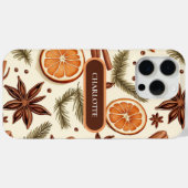 Cosy Spice Pattern – Aangepaste naam Case-Mate iPhone Case (Achterkant (horizontaal))