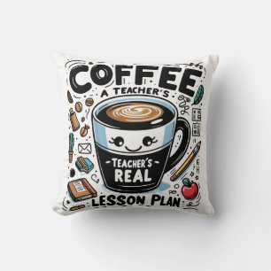 Cosy Teacher Fuel beroemd gemaakt door Coffee Funn Kussen
