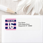 Cot Snoep Pink Navy Blue Team Jersey Preppy Stripe Etiket (Insitu)