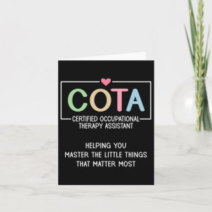 COTA Appreciation Certified Ergotherapie I Kaart