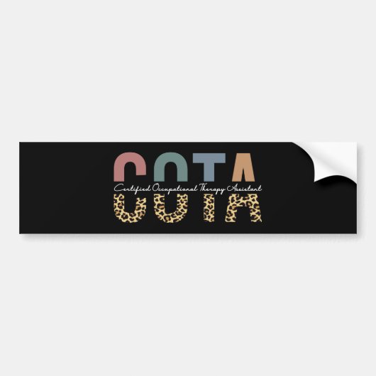 COTA Certified Occupational Therapy Assistant Bumpersticker (Voorkant)
