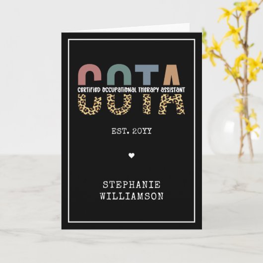 COTA Certified Occupational Therapy Assistant Kaart (Gele Bloem)