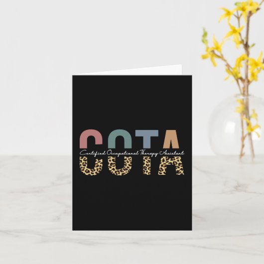 COTA Certified Occupational Therapy Assistant Kaart (Gele Bloem)