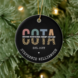 COTA Certified Occupational Therapy Assistant Keramisch Ornament