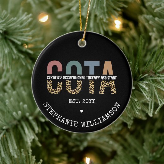 COTA Certified Occupational Therapy Assistant Keramisch Ornament (Boom)