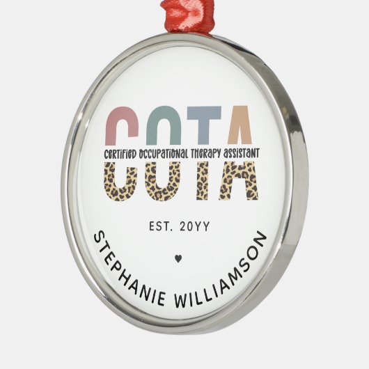 COTA Certified Occupational Therapy Assistant Metalen Ornament (Links)