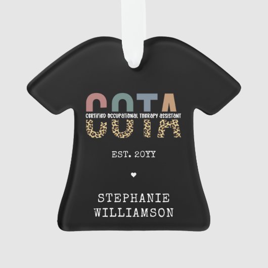 COTA Certified Occupational Therapy Assistant Ornament (achterkant)