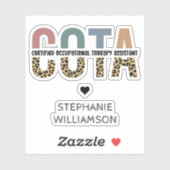 COTA Certified Occupational Therapy Assistant Sticker (Vel)
