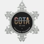 COTA Certified Occupational Therapy Assistant Tin Sneeuwvlok Ornament (Voorkant)