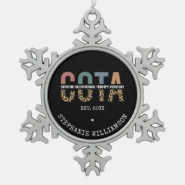 COTA Certified Occupational Therapy Assistant Tin Sneeuwvlok Ornament