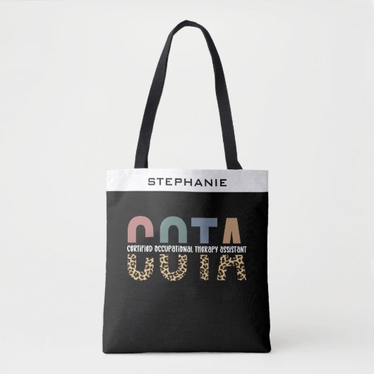 COTA Certified Occupational Therapy Assistant Tote Bag (Voorkant)