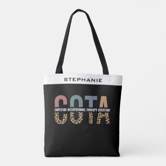COTA Certified Occupational Therapy Assistant Tote Bag (Achterkant)