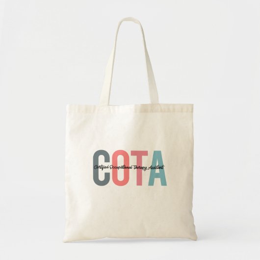 COTA Certified Occupational Therapy Assistant Tote Bag (Voorkant)