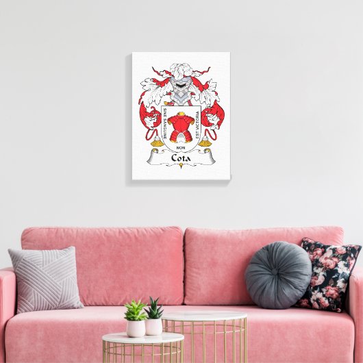 Cota Family Crest Canvas Afdruk (Insitu (Woonkamer))