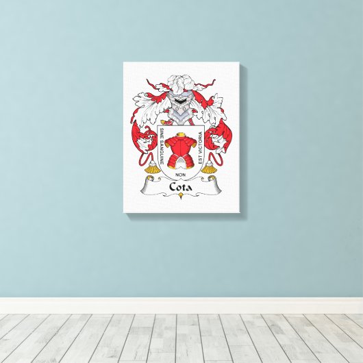 Cota Family Crest Canvas Afdruk (Insitu (Houten vloer))
