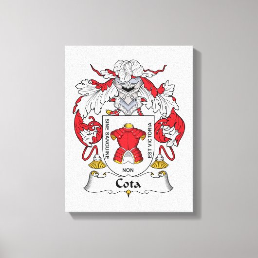 Cota Family Crest Canvas Afdruk (Voorkant)