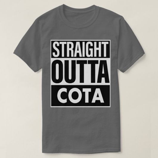 Cota naam Straight Outta Cota T-shirt (Design voorkant)