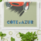 Cote A Azur Vintage Reisposter Theedoek (Gevouwen)
