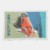 Cote A Azur Vintage Reisposter Theedoek (Horizontaal)