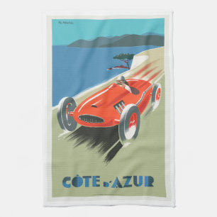 Cote A Azur Vintage Reisposter Theedoek