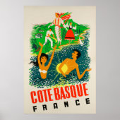 Côte Basque, Frankrijk, Travel Poster (Voorkant)