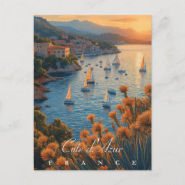 Côte d’Azur, Frankrijk Briefkaart