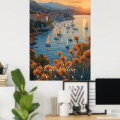 Côte d’Azur, Frankrijk Poster (Thuiskantoor)