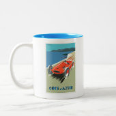 Cote d Azur Frans vintage Reisposter als Mok (Links)