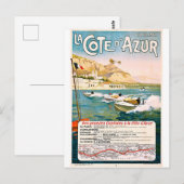 Cote D' Azur, Franse riviera, bootrace, Frankrijk Briefkaart (Voorkant / Achterkant)