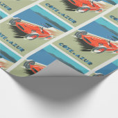 Cote d Azur Franse vintage Reisposter Cadeaupapier (Hoek)