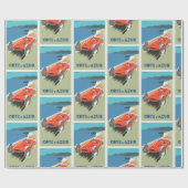 Cote d Azur Franse vintage Reisposter Cadeaupapier (Vlak)