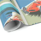 Cote d Azur Franse vintage Reisposter Cadeaupapier (Rol Hoek)
