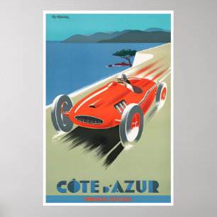 Cote D Azur Print Franse Riviera Kunst Frankrijk R