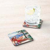  Cote D'Azur Beach Girl Bier Onderzetter (Rechterzijde)