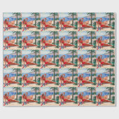 Cote D'Azur Beach Girl Cadeaupapier (Vlak)
